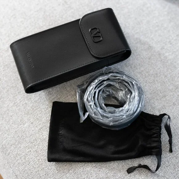 Valentino Women Sunglasses Titanium Pink Gold Rose Oversized Square V - SOUL Sunglasses